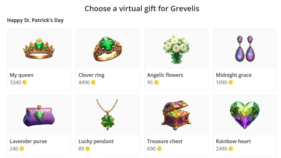 Virtual Gifts and Flowers